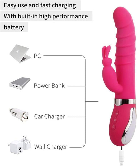 12 Powerful Modes Adult Toys Handheld Toys Realistic Thrusting Massage Vibrating Tool for Women Waterproof Rechargeable Bullet Tools Game