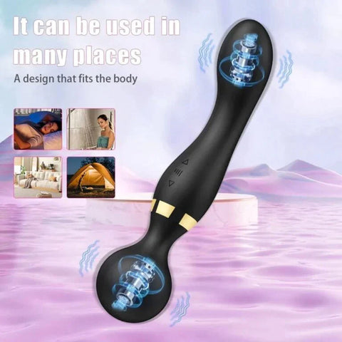 Double Ended 2 in 1 Wand Vibrator