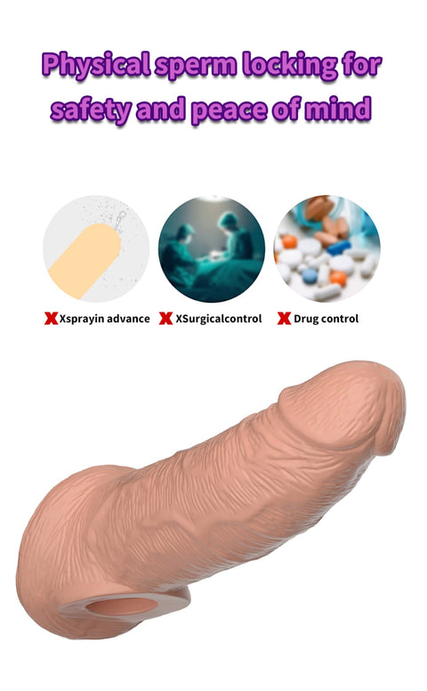 Threaded mace Condom Male Condom Adult Lock fine Ring Crystal Sleeve